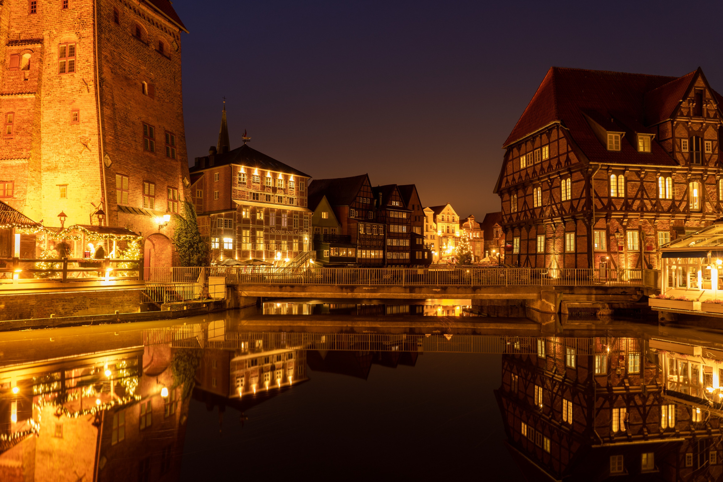 Lüneburg at night; private detective Lüneburg Germany, investigation service Lüneburg Germany